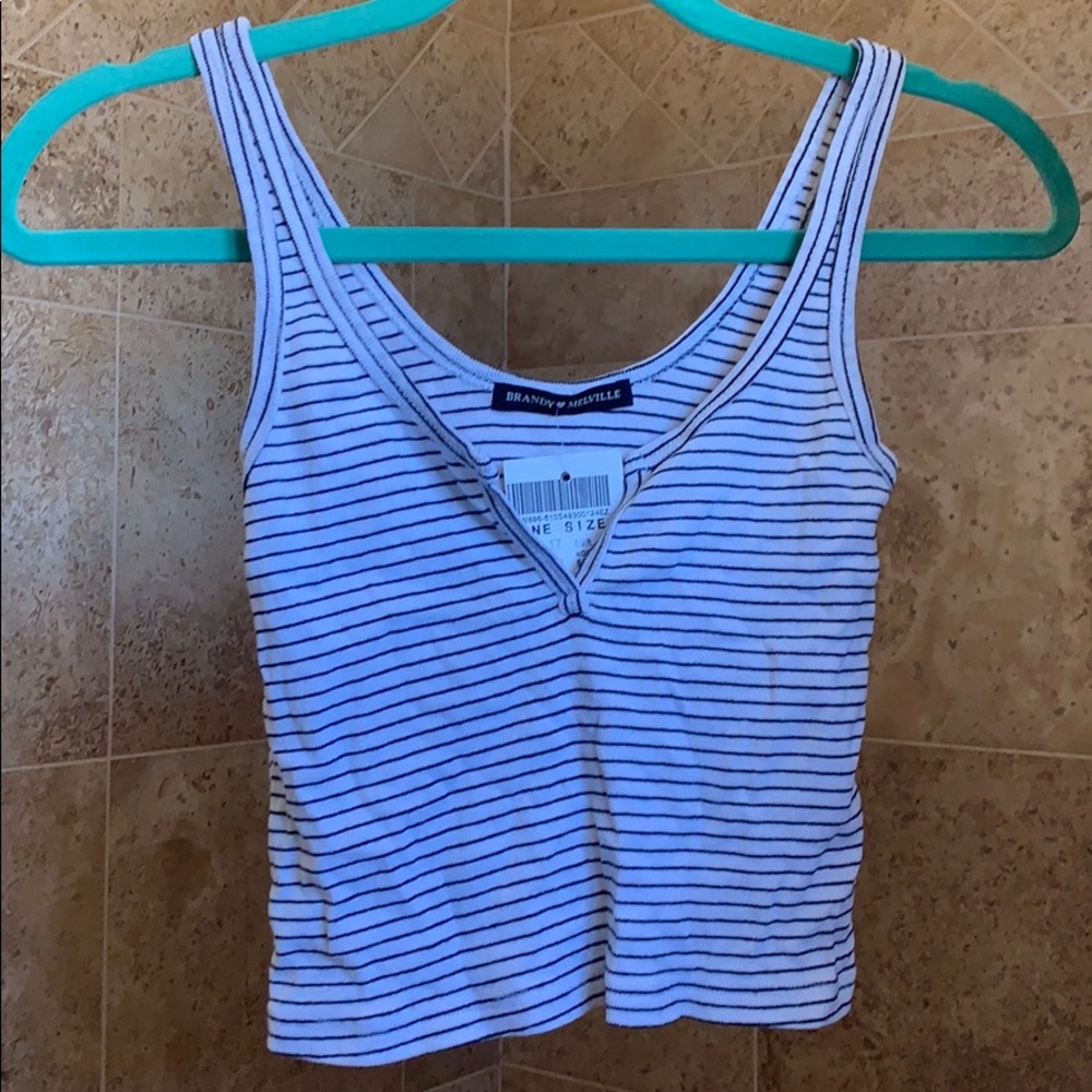brandy striped tank NWT